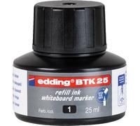 Edding 4-BTK25001 BTK 25 Recharge - pour marqueurs pour tableaux blancs, 25 ml, noir