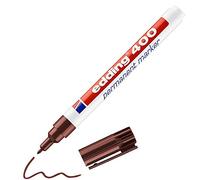 edding 400 Marqueur permanent - marron - 1 stylo - pointe ronde fine 1 mm - sèche vite, résiste à l'eau et aux frottements - pour carton, plastique, bois, métal, verre