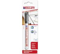 edding 400 Marqueur permanent - noir - 1 stylo - pointe ronde fine 1 mm - sèche vite, résiste à l'eau et aux frottements - pour carton, plastique, bois, métal, verre