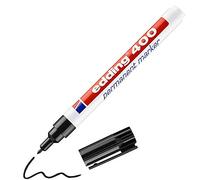 edding 400 Marqueur permanent - noir - 1 stylo - pointe ronde fine 1 mm - sèche vite, résiste à l'eau et aux frottements - pour carton, plastique, bois, métal, verre