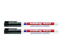 Edding 400 Marqueur permanent rechargeable, 1 mm, Noir