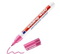 edding 400 Marqueur permanent - rose - 1 stylo - pointe ronde fine 1 mm - sèche
