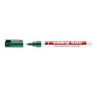 edding 400 Marqueur permanent - vert - 1 stylo - pointe ronde fine 1 mm - sèche vite, résiste à l'eau et aux frottements - pour carton, plastique, bois, métal, verre