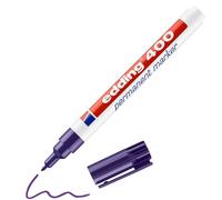 edding 400 Marqueur permanent - violet - 1 stylo - pointe ronde fine 1 mm - sèch