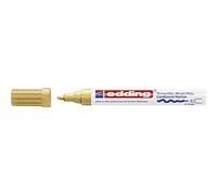 edding 4000 Marqueur peinture à encre mate - 1 marqueur - pointe ogive 2-4 mm - or - pour écrire et décorer sur surfaces rugueuses, foncées ou poreuses - idéal pour terre cuite, carton, bois