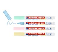 edding 4085 chalk marker - yellow, green, rose, blue (pastel) - 4 chalk pens - r