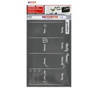 edding 4085 Marqueur craie liquide blanc + 1 weekly planner mural autocollant - 1 feutre craie effacable - pointe ronde 1-2 mm