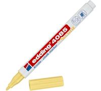 edding 4085 Marqueur craie liquide - jaune pastel - 1 feutre craie liquide - 1-2 mm - feutre craie effacable pour écrire sur les vitres,le verre - feutre craie ardoise aux couleurs opaques