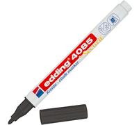 edding 4085 Marqueur craie liquide - noir - 1 feutre craie liquide - pointe ronde 1-2 mm - feutre craie effacable pour écrire sur les vitres,le verre - feutre craie ardoise aux couleurs opaques