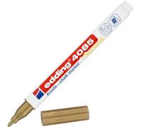 Edding 4085 Marqueur craie liquide - or - 1 feutre liquide - pointe ronde 1-2 mm - feutre craie effacable pour écrire sur les vitres,le verre - feutre ardoise aux couleurs opaques
