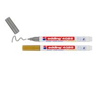 Edding e-4085/2 4-4085-2-15354 Marqueur craie or, argent 1 mm, 2 mm