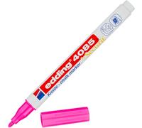 edding 4085 Marqueur craie liquide - rose fluorescent - 1 feutre craie liquide - 1-2 mm - feutre craie effacable pour écrire sur les vitres,le verre - feutre craie ardoise aux couleurs opaques