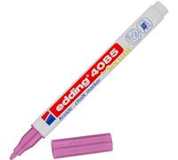 edding 4085 Marqueur craie liquide - rose métallisé - 1 feutre craie liquide - 1-2 mm - feutre craie effacable pour écrire sur les vitres,le verre - feutre craie ardoise aux couleurs opaques