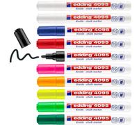 edding 4095 chalk marker - multi-coloured - 10 chalk pens - round nib 2-3 mm - m
