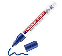 Edding 4095 Marqueur craie liquide - bleu - 1 feutre craie liquide - pointe ronde 2-3 mm - feutre craie effacable pour écrire sur les vitres,le verre - feutre craie ardoise aux couleurs opaques