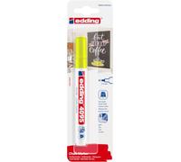 Edding 4095 Marqueur craie liquide - jaune fluorescent - 1 feutre liquide - 2-3 mm - feutre craie effacable pour écrire sur les vitres,le verre - feutre ardoise aux couleurs opaques