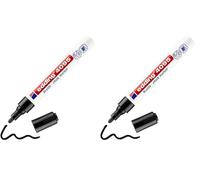 Edding 4095 Marqueur craie liquide - noir - 1 feutre craie liquide - pointe ronde 2-3 mm - feutre craie effacable pour écrire sur les vitres,le verre - feutre craie ardoise aux couleurs opaques