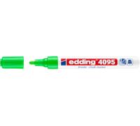 Edding 4095 Marqueur craie liquide - vert clair - 1 feutre liquide - 2-3 mm - feutre craie effacable pour écrire sur les vitres,le verre - feutre ardoise aux couleurs opaques