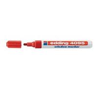 edding 4095 Marqueur craie liquide - orange fluorescent - 1 feutre craie liquide - 2-3 mm - feutre craie effacable pour écrire sur les vitres,le verre - feutre craie ardoise aux couleurs opaques