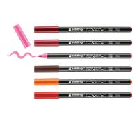 Feutres porcelaines - EDDING - E4200 - Assortiment de 6 - Couleurs chaudes - 21 x 7,3 x 1,4 cm