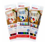 Edding 4200 Marqueur En Porcelaine Pinceau Marqueur Four Sets Trois Couleurs