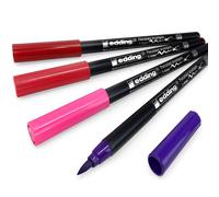 Edding 4200 Porcelaine Brosse Stylo 1-4mm Paquet De 4 Fleur Tons