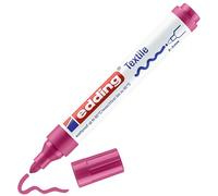 edding Marqueur textile 4500 – carmin – pointe ronde 2–3 mm – 1 stylo lavable en machine 60 °C