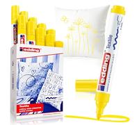 edding Marqueur textile 4500 - jaune, 10 pièces - pointe ronde 2-3 mm, lavable à 60 °C