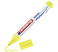 edding 4500 Marqueur pour textiles - jaune fluorescent - 1 stylo - pointe ronde de 2-3 mm - feutre textile lavable en machine (60 °C) pour décorer le tissu - marqueur textile