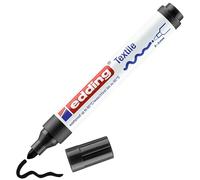 edding 4500 Marqueur pour textiles - noir - 1 stylo - pointe ronde de 2-3 mm - feutre textile lavable en machine (60 °C) pour décorer le tissu - marqueur textile