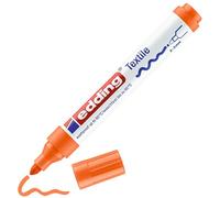 edding 4500 Marqueur pour textiles - orange - 1 stylo - pointe ronde de 2-3 mm - feutre textile lavable en machine (60 °C) pour décorer le tissu - marqueur textile