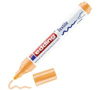 edding 4500 Marqueur pour textiles - orange clair - 1 stylo - pointe ronde de 2-3 mm - feutre textile lavable en machine (60 °C) pour décorer le tissu - marqueur textile
