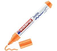 edding 4500 Marqueur pour textiles - orange fluorescent - 1 stylo - pointe ronde de 2-3 mm - feutre textile lavable en machine (60 °C) pour décorer le tissu - marqueur textile