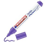 edding 4500 Marqueur pour textiles - violet fluorescent - 1 stylo - pointe ronde de 2-3 mm - feutre textile lavable en machine (60 °C) pour décorer le tissu - marqueur textile