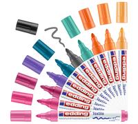 Edding 4500 Marqueur Textile 10er-Set Couleurs Tendance Crayon Tee-Shirt Coton
