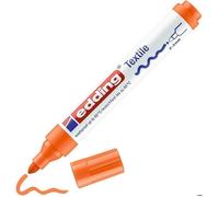 Edding 4500 Textile T-Shirt Tissu Marqueur Stylo - Ligne 2 - 3mm - Orange Fluorescent