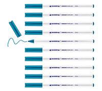 edding 4600 Feutre pour textiles - bleu d'orient - 10 pièces - pointe ronde de 1 mm - feutre textile lavable en machine (60 °C) pour décorer le tissu - marqueur textile