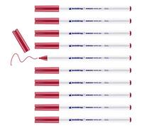 edding 4600 Feutre pour textiles - carmin - 10 pièces - pointe ronde de 1 mm - feutre textile lavable en machine (60 °C) pour décorer le tissu - marqueur textile