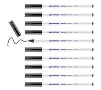 edding 4600 Feutre pour textiles - noir - 10 pièces - pointe ronde de 1 mm - feutre textile lavable en machine (60 °C) pour décorer le tissu - marqueur textile