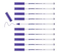 edding 4600 Feutre pour textiles - violet - 10 pièces - pointe ronde de 1 mm - feutre textile lavable en machine (60 °C) pour décorer le tissu - marqueur textile