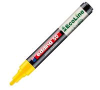 Edding 50 feutres EcoLine - Jaune - 1 stylo - Pointe ronde 2-3mm - Encre à base d'eau, hautement opaque et imperméable - Stylo pour verre, pierre, bois, plastique et papier