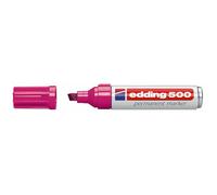 edding 500 Marqueur permanent - rose - 1 stylo - pointe biseautée 2-7 mm - sèche vite, résiste à l'eau et aux frottements - pour carton, plastique, bois, métal, verre