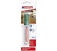 edding 500 Marqueur permanent - vert - 1 stylo - pointe biseautée 2-7 mm - sèche vite, résiste à l'eau et aux frottements - pour carton, plastique, bois, métal, verre