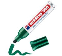 edding Marqueur permanent 500 – vert – pointe biseautée 2–7 mm – sèche vite, résiste à l'eau