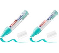 Edding 5000 Grand marqueur acrylique - turquoise - 1 marqueur acrylique imperméable - pointe biseautée 5-10 mm (Lot de 2)
