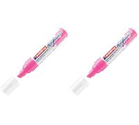 Edding 5000 Large acrylic marker - fluorescent pink - 1 waterproof acrylic marker - 5-10mm chisel tip (Lot de 2)