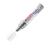 Edding 5000 Marqueur acrylique large - argent - 1 feutre acrylique imperméable - pointe biseautée large 5-10 mm - peinture acrylique pour peindre sur la toile, le papier kraft, le bois et la pierre
