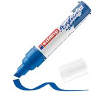edding 5000 Marqueur acrylique large - bleu - 1 feutre acrylique imperméable - pointe biseautée large 5-10 mm - peinture acrylique pour peindre sur la toile, le papier kraft, le bois et la pierre