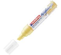 Edding 5000 Marqueur acrylique large - jaune pastel - 1 feutre acrylique imperméable - pointe biseautée 5-10 mm - peinture acrylique pour peindre sur la toile, le papier kraft, le bois et la pierre