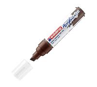 Edding 5000 Marqueur acrylique large - marron - 1 feutre acrylique imperméable - pointe biseautée large 5-10 mm - peinture acrylique pour peindre sur la toile, le papier kraft, le bois et la pierre
